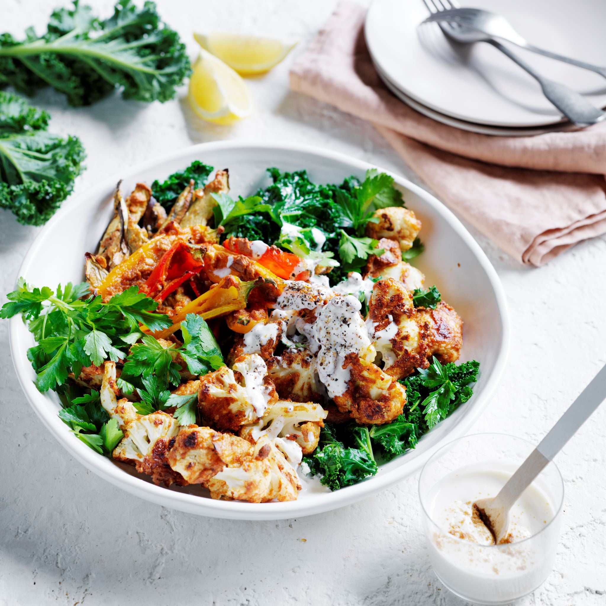 Baked Vegie Pakora Bowls