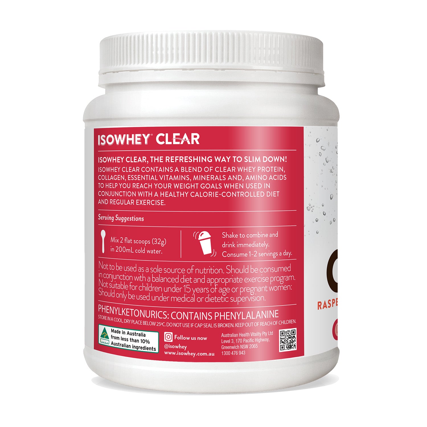 IsoWhey Clear Raspberry Cranberry 550g