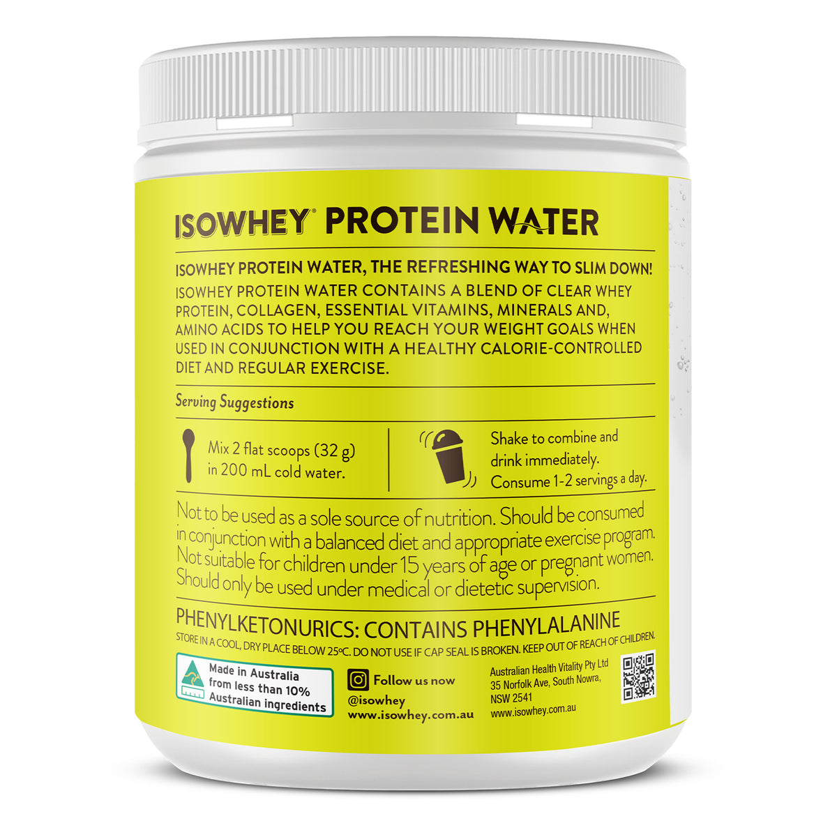 IsoWhey Protein Water Lemon Lime 550g
