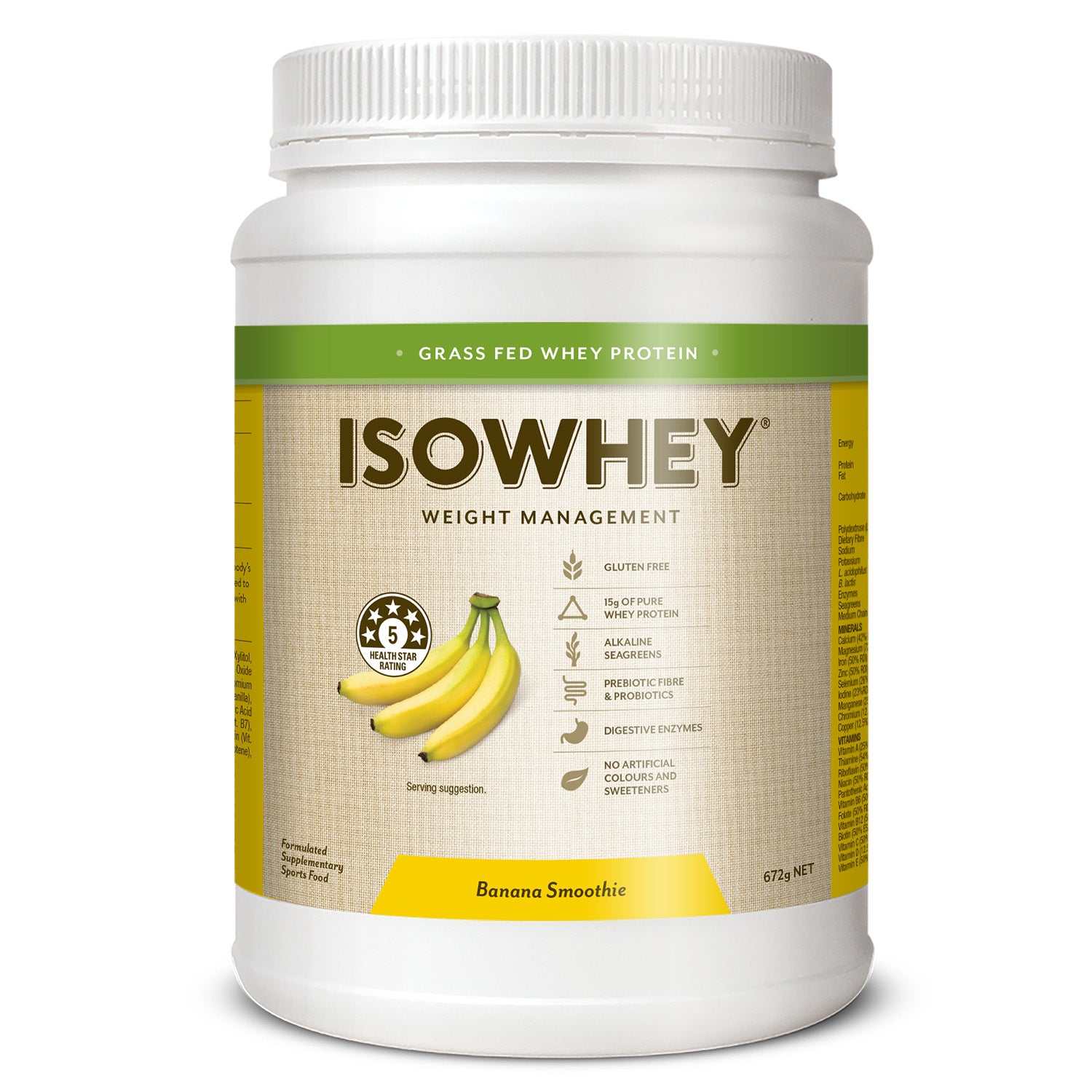 Isowhey Complete Banana Smoothie Shake 672g