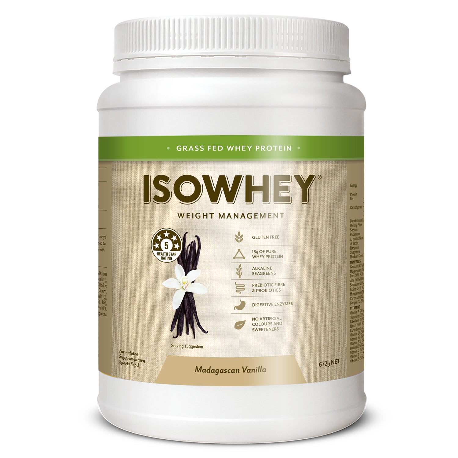 IsoWhey Madagascan Vanilla Protein Shake 672g