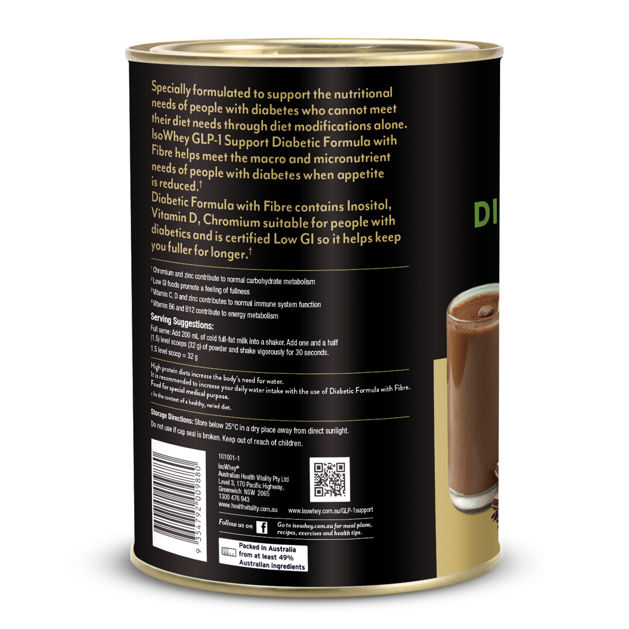 GLP-1 Support Diabetic Formula Chocolate 640g