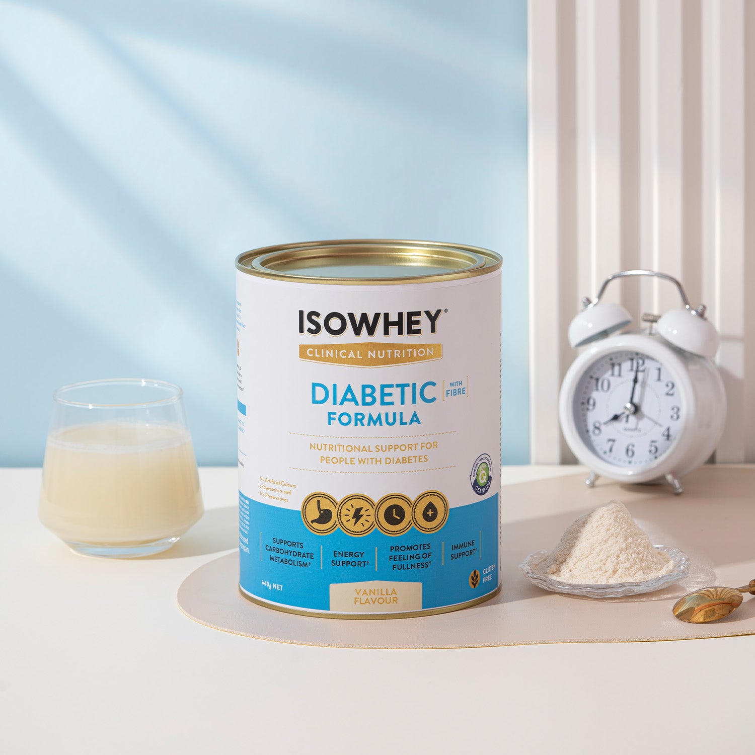 IsoWhey Clinical Nutrition Diabetic Formula Vanilla 640g