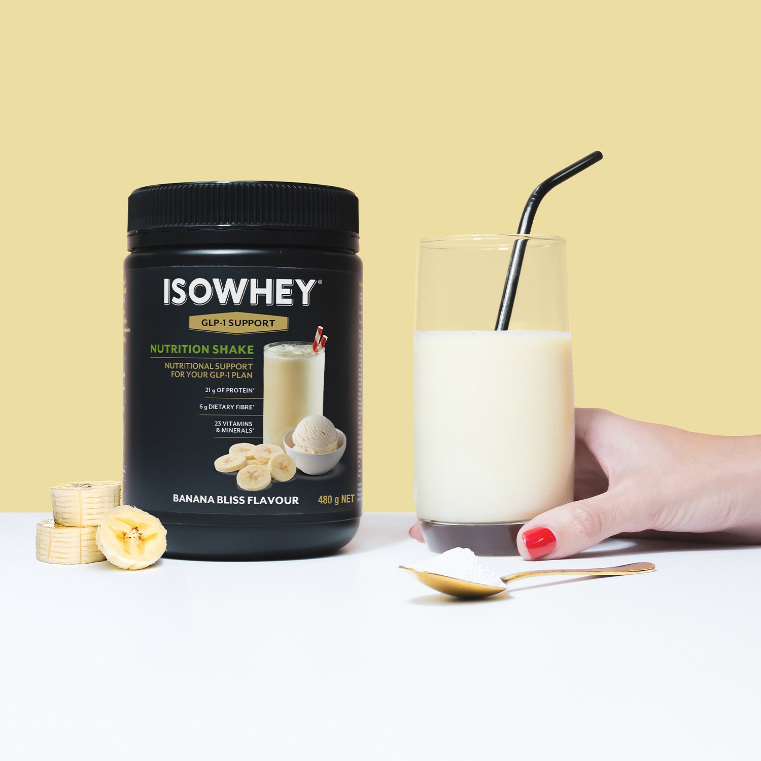 Isowhey GLP-1 Support Shake Banana 480g