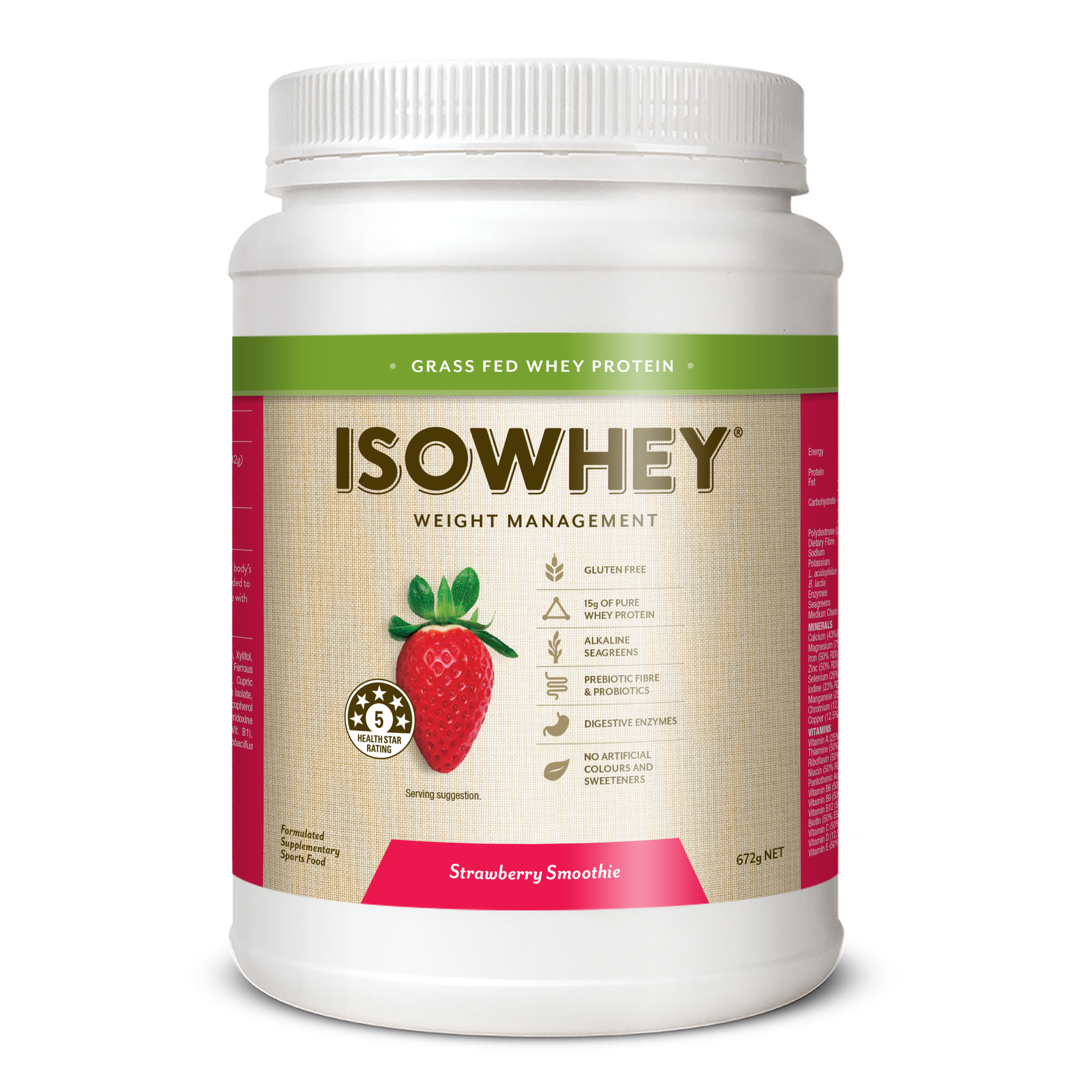 IsoWhey Strawberry Smoothie 672g