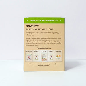 IsoWhey Vegetable Soup with text details