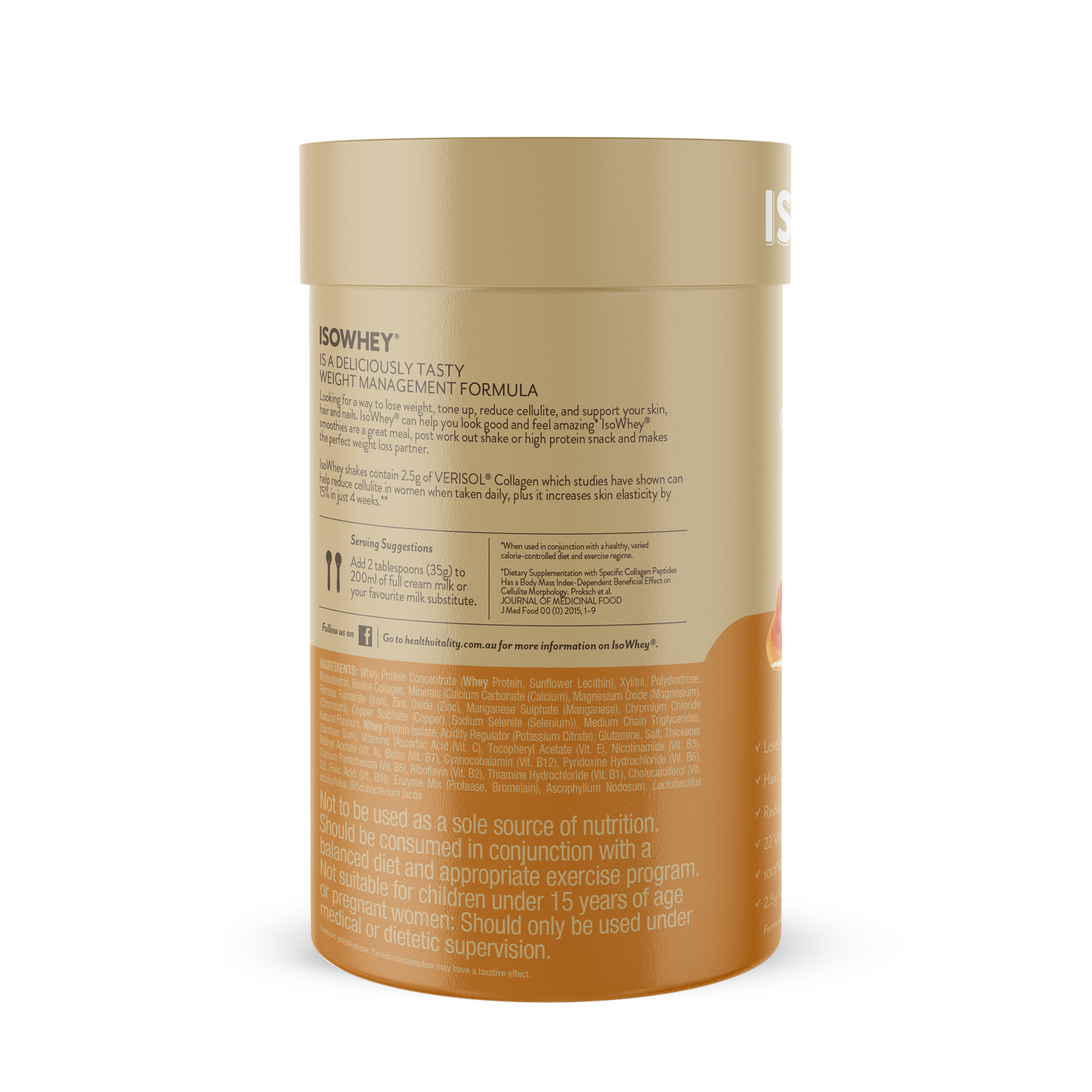 IsoWhey Collagen Smoothie Salted Caramel 490g