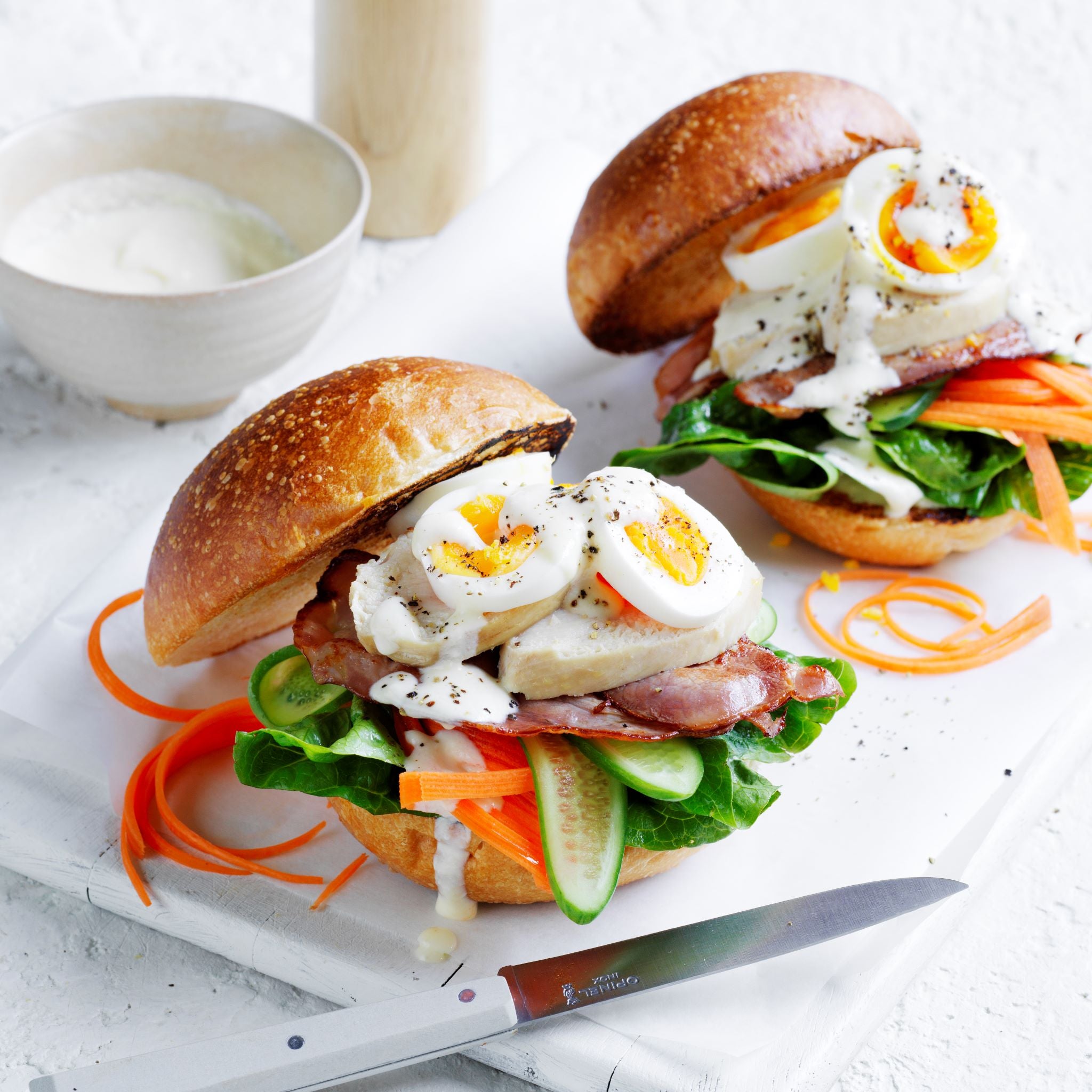 Loaded Caesar Salad Rolls