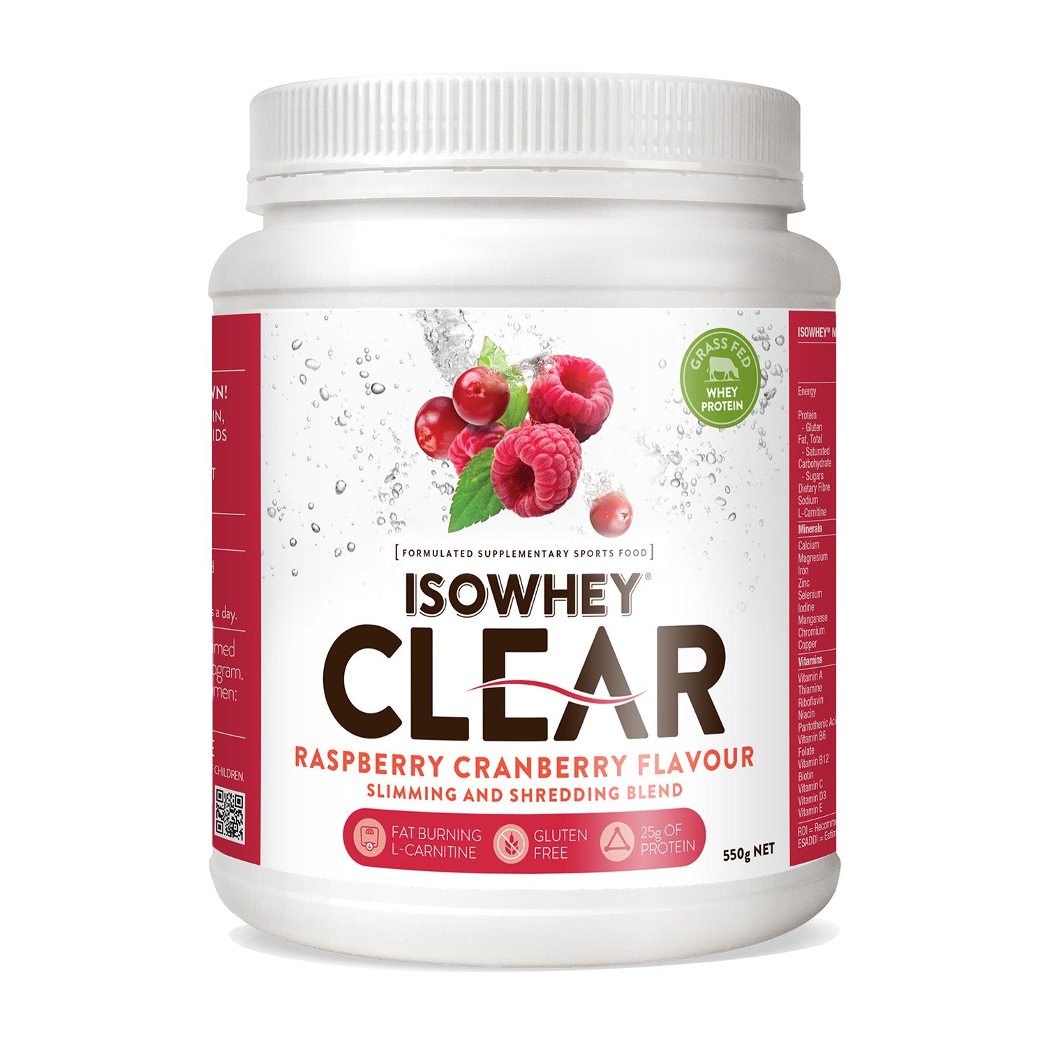 Clear Raspberry IsoWhey Clear Raspberry Cranberry 550g