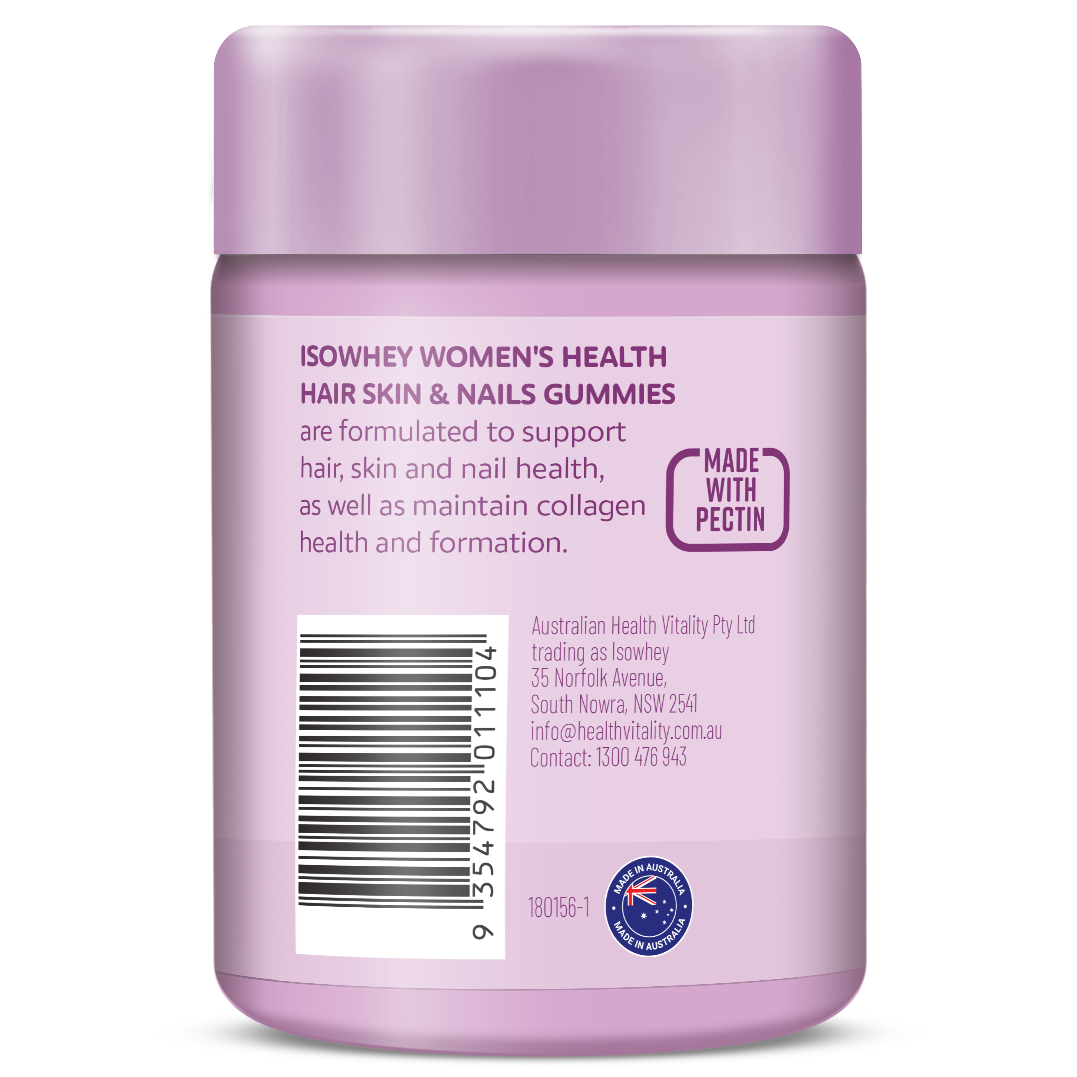 IsoWhey Women's Health Hair Skin & Nails Gummies 60s