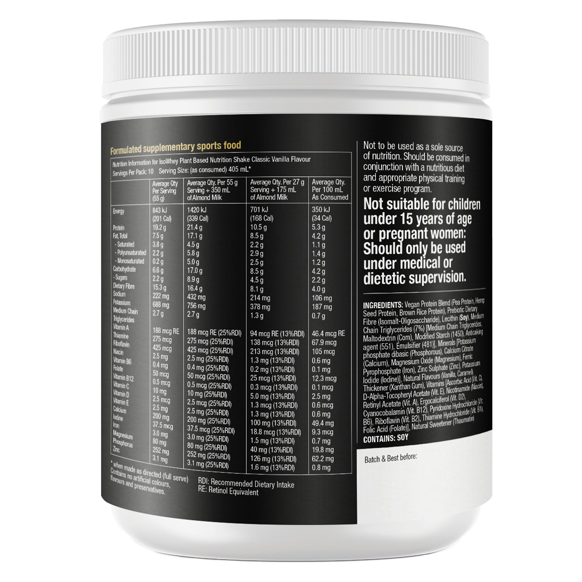 GLP-1 Support Plant-Based Nutrition Shake Vanilla 550g