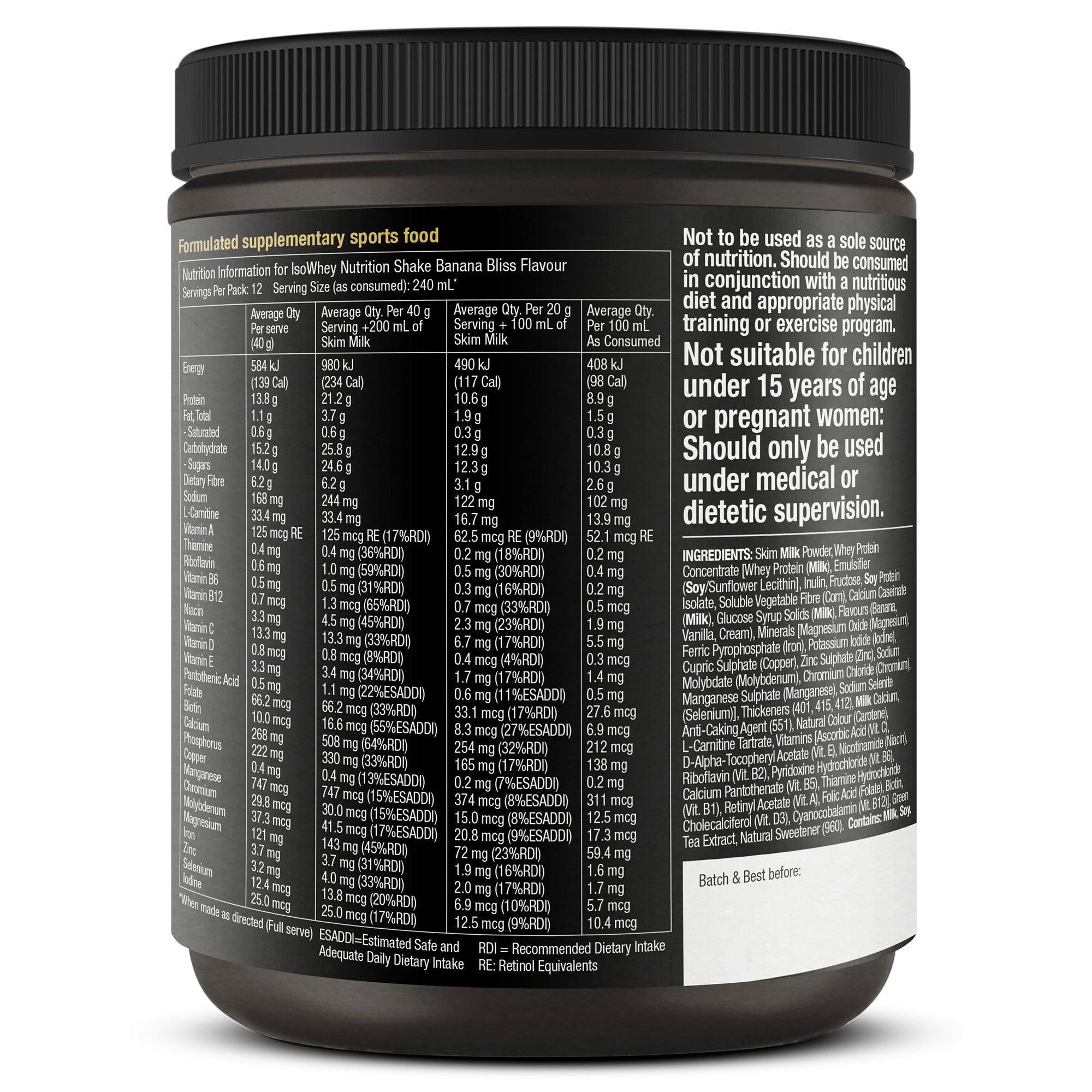 Isowhey GLP-1 Support Shake Banana 480g