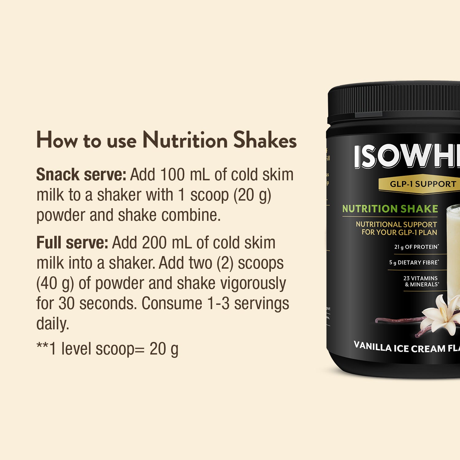IsoWhey GLP-1 Support Shake & Fibre Bundle