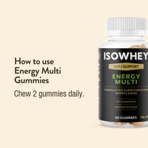Plant-based GLP-1 support bundle with protein shakes, fibre, greens and energy gummies designed to complement your nutrition routine.