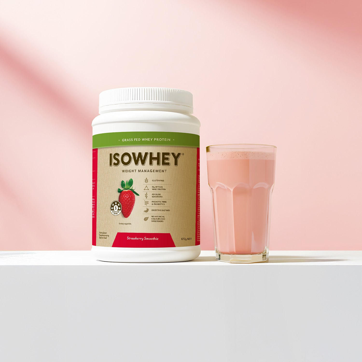 IsoWhey Strawberry Smoothie 672g