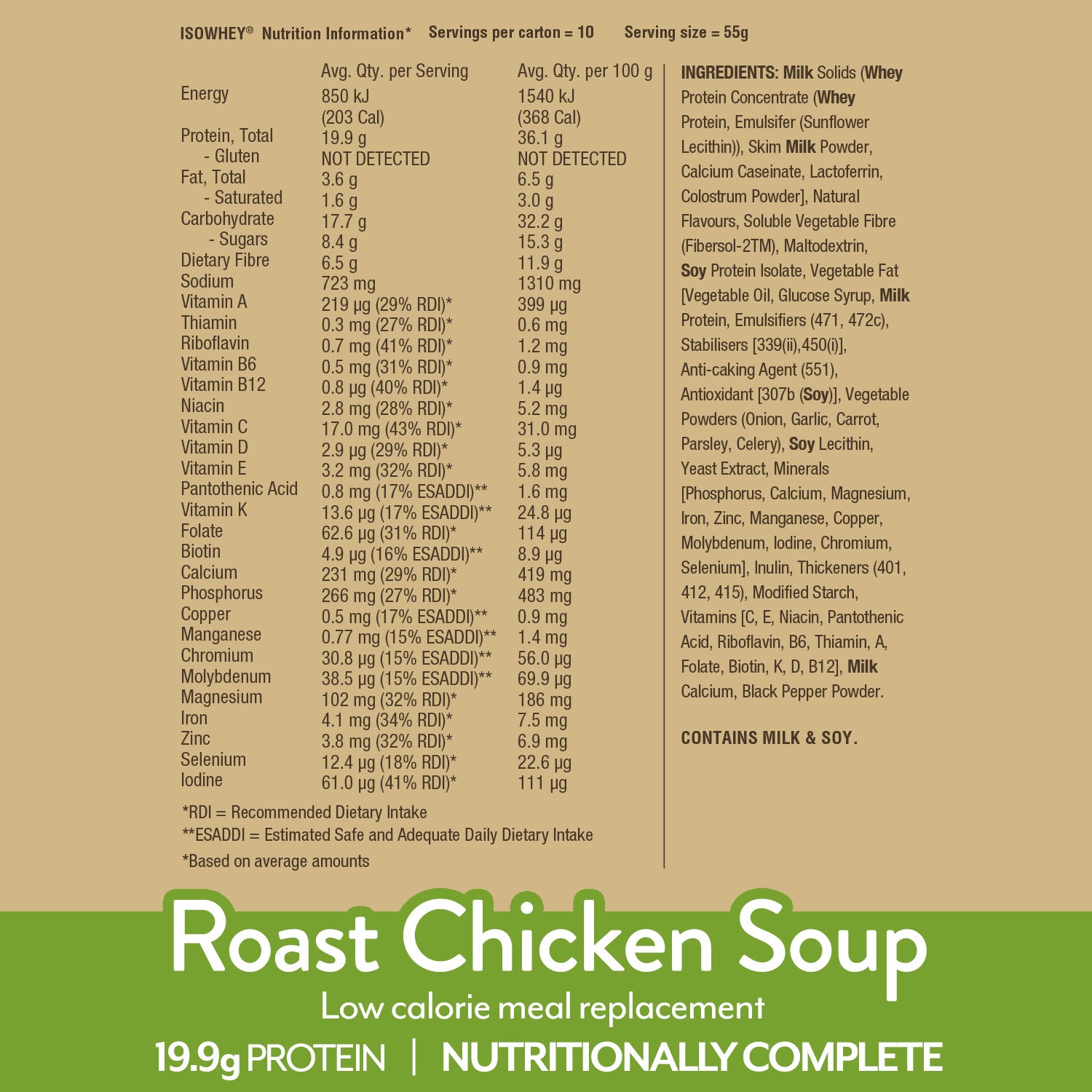 IsoWhey Chicken Soup 10x55g