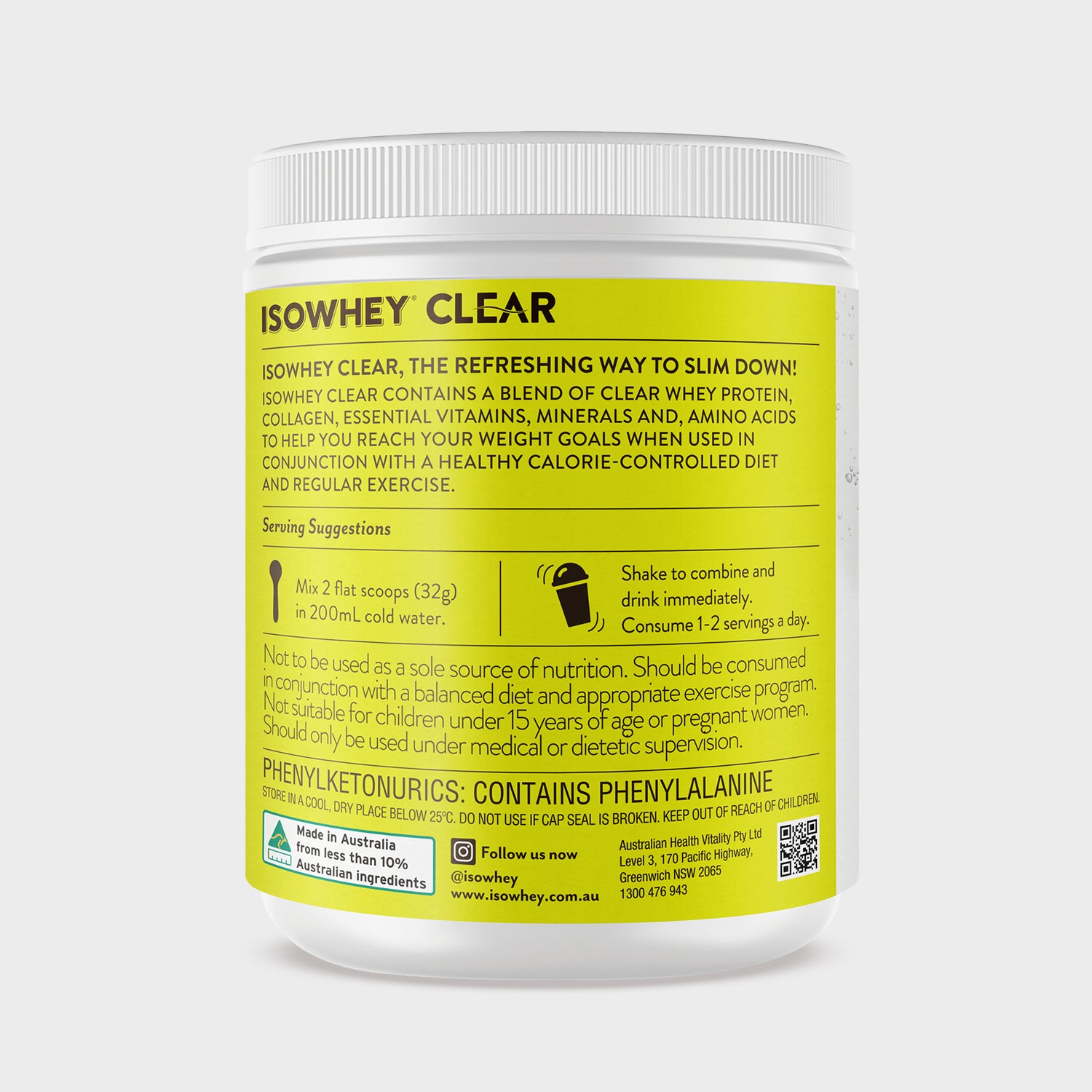 IsoWhey Clear Lemon Lime 550g