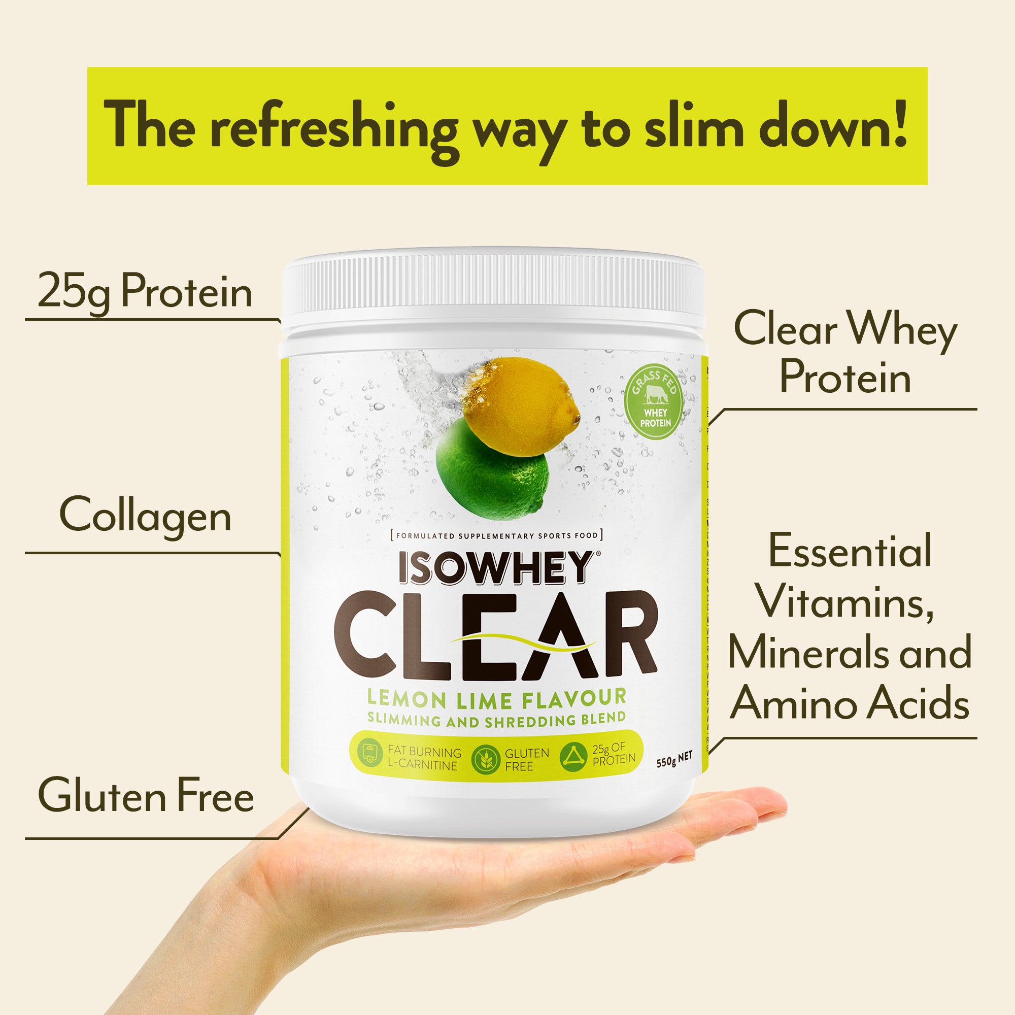 IsoWhey Clear Lemon Lime 550g