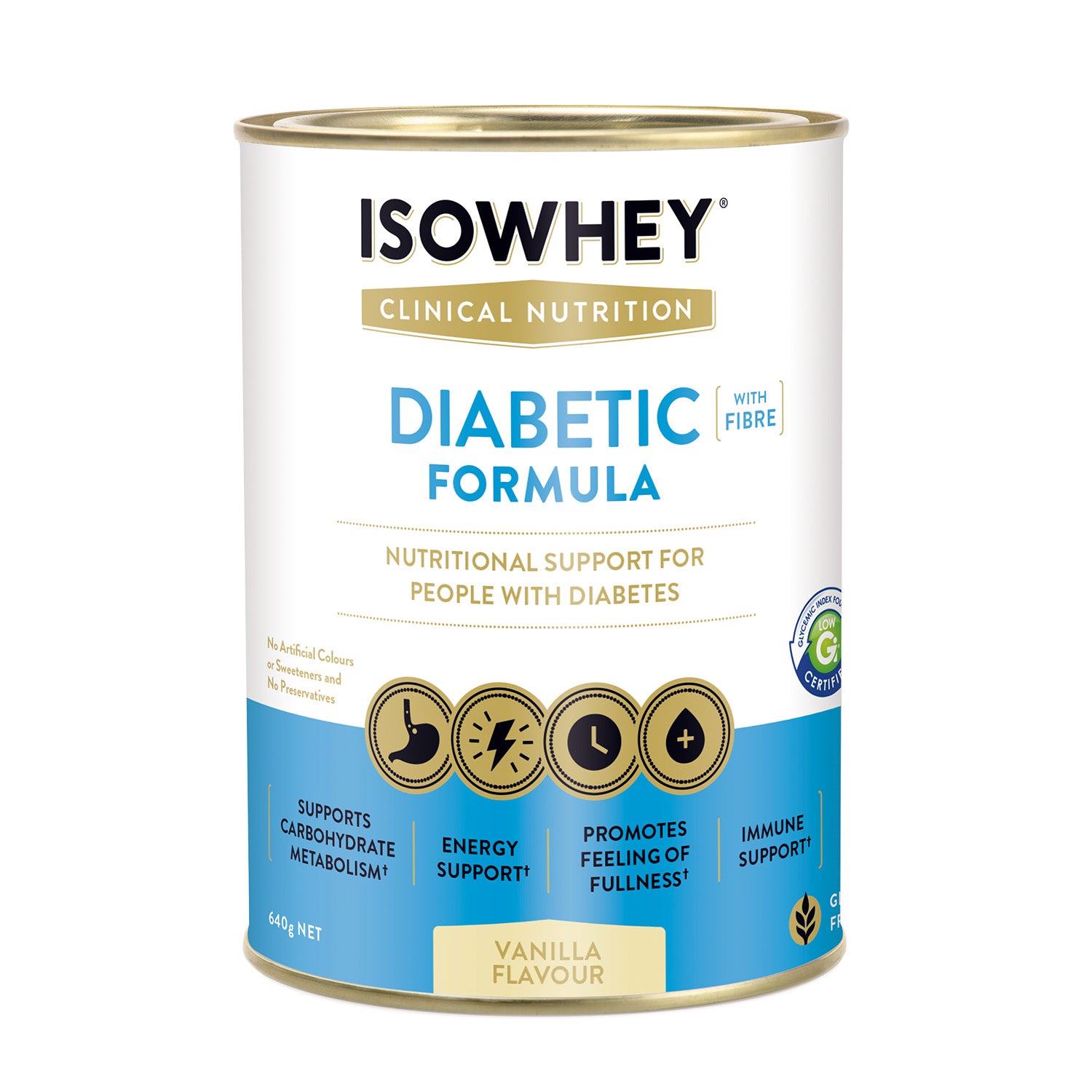 IsoWhey Clinical Nutrition Diabetic Formula Vanilla 640g