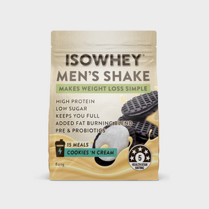 IsoWhey Men's Shake Cookies & Cream 840g Pack Front View