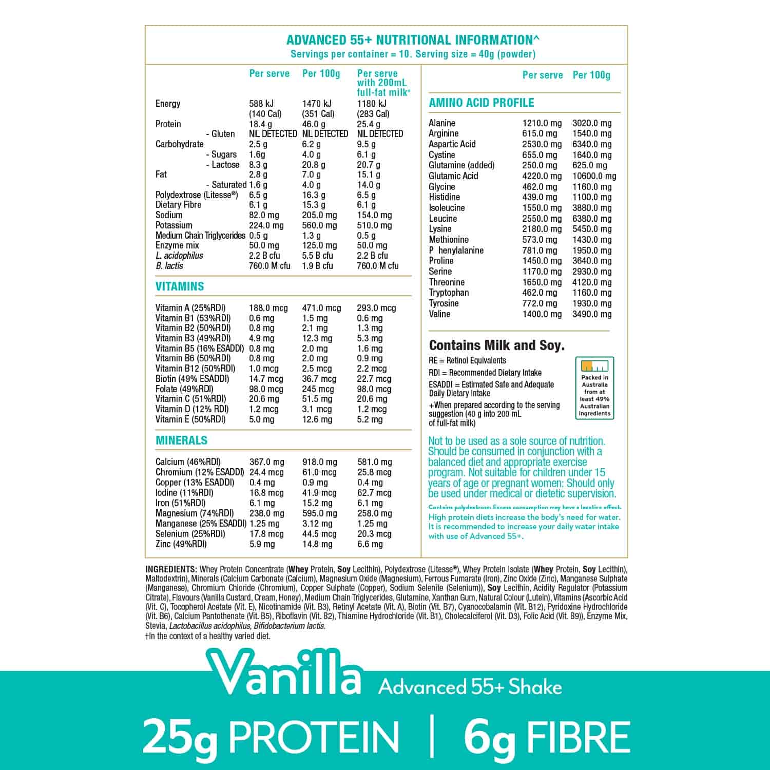 IsoWhey Clinical Nutrition Advanced 55+ Vanilla 400g